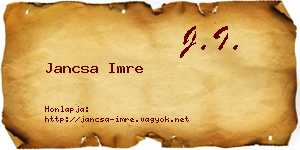 Jancsa Imre névjegykártya