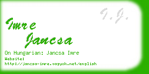 imre jancsa business card